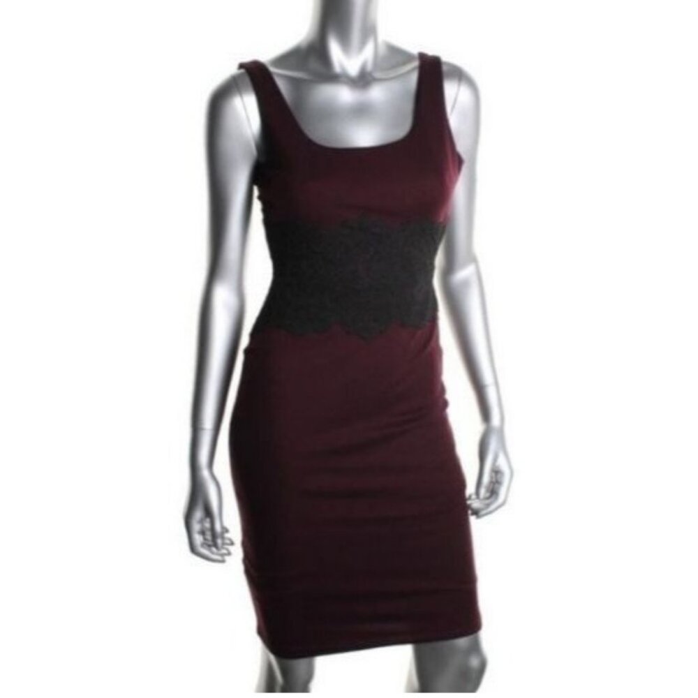 Bailey 44 Dracula's‎ Lover Black Lace Overlay Sleeveless Cocktail Dress Size Med